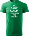 Keep Calm mountains are calling męska koszulka w góry prezent Aradena zieleń trawy.jpg