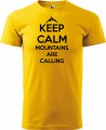 Keep Calm mountains are calling męska koszulka w góry prezent Aradena żółty.jpg