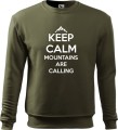 Bluza męska w góry Keep calm mountains are calling kolor militarny Aradena.pl.jpg