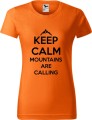 Koszulka dla miłośników gór Keep calm mountains are calling kolor pomarańczowy Aradena.pl.jpg