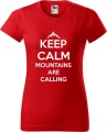 Koszulka dla miłośników gór Keep calm mountains are calling kolor czerwony Aradena.pl.jpg