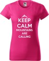 Koszulka dla miłośników gór Keep calm mountains are calling kolor malinowy Aradena.pl.jpg