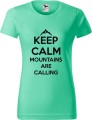 Koszulka dla miłośników gór Keep calm mountains are calling kolor miętowy Aradena.pl.jpg
