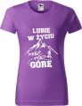 Damska koszulka w góry Lubię w życiu mieć pod górę kolor fioletowy Aradena.pl.jpg