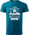 Koszulka z górami męska Czasem najleoszym wyjściem jest wyjście w góry kolor petrol blue Aradena.pl.jpg