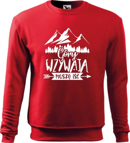 Bluza męska Góry wzywają muszę iść kolor czerwony Aradena.pl.jpg