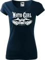 Koszulka dla niej na motocykl Moto Girl kolor ciemny granat Aradena.pl.webp