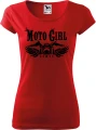 Koszulka dla niej na motocykl Moto Girl kolor czerwony Aradena.pl.webp