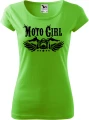 Koszulka dla niej na motocykl Moto Girl kolor green apple Aradena.pl.webp
