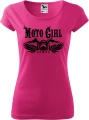 Koszulka dla niej na motocykl Moto Girl kolor malinowy Aradena.pl.webp