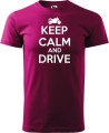Koszulka dla motocyklisty nadruk Keep Calm and Drive kolor fuksja Aradena.pl.jpg