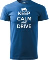 Koszulka dla motocyklisty nadruk Keep Calm and Drive kolor lazur Aradena.pl.jpg
