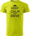 Koszulka dla motocyklisty nadruk Keep Calm and Drive kolor limonkowy Aradena.pl.jpg
