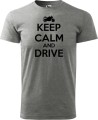 Koszulka dla motocyklisty nadruk Keep Calm and Drive kolor szary Aradena.pl.jpg
