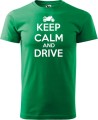 Koszulka dla motocyklisty nadruk Keep Calm and Drive kolor zieleń trawy Aradena.pl.jpg