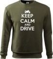 Bluza z nadrukiem dla Motocyklisty Keep Calm and Drive kolor militarny Aradena.pl.jpg