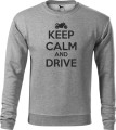 Bluza z nadrukiem dla Motocyklisty Keep Calm and Drive kolor szary Aradena.pl.jpg