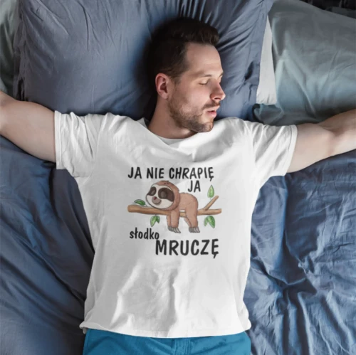 Ja nie chrapię ja słodko mruczę Aradena_pl biała.webp