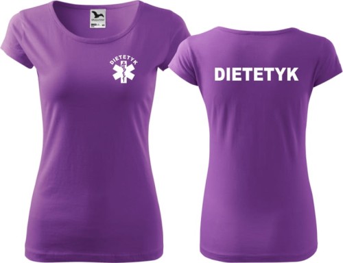 Koszulka damska Dietetyk 04 PURE kolor fioletowy.jpg