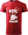 Koszulka męska z nadrukiem król garażu doskonały upominek kolor koszulki czerwony