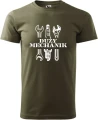 Koszulka męska z nadrukiem Duży Mechanik kolor koszulki militarny