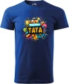 Koszulka tata mechanik najlepszy tata doskonały prezent dla mechanika kolor koszulki chabrowy