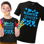 Koszulka na Dzień Kropki - Niebieskie Kropki