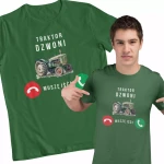 Koszulka dla rolnika -Traktor dzwoni muszę iść!