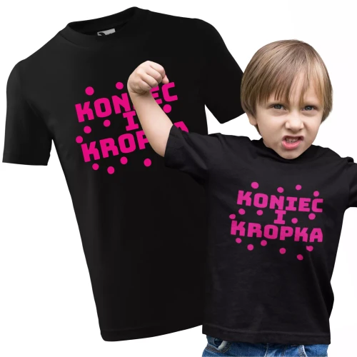 Koszulka na Dzień Kropki z nadrukiem Koniec i Kropka