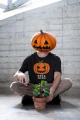 Koszulka męska t-shirt kolor czarny nadruk Tata Dynia AlleKoszulki Halloween Koszulki z nadrukiem.jpg