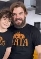 Koszulka męska t-shirt kolor czarny nadruk Tata Dynia AlleKoszulki Halloween Koszulki z nadrukiem.jpg