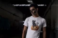Koszulka męska t-shirt kolor biały nadruk Dynia z kotem AlleKoszulki Halloween Koszulki z nadrukiem.jpg