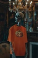 Koszulka męska t-shirt kolor pomarańczowy nadruk Dynia nietoperz AlleKoszulki Halloween Koszulki z nadrukiem.jpg