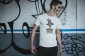 Koszulka męska t-shirt kolor biały nadruk Kościotrup AlleKoszulki Halloween Koszulki z nadrukiem.jpg