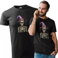 Koszulka męska t-shirt kolor czarny nadruk Kościotrup AlleKoszulki Halloween Koszulki z nadrukiem.jpg