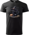 Koszulka męska t-shirt kolor czarny nadruk Magiczny Kot AlleKoszulki Halloween Koszulki z nadrukiem.jpg