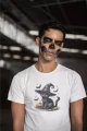 Koszulka męska t-shirt kolor biały nadruk Magiczny Kot AlleKoszulki Halloween Koszulki z nadrukiem.jpg