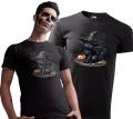 Koszulka męska t-shirt kolor czarny nadruk Magiczny Kot AlleKoszulki Halloween Koszulki z nadrukiem.jpg