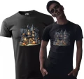 Koszulka męska t-shirt kolor czarny nadruk Nawiedzony Dwór AlleKoszulki Halloween Koszulki z nadrukiem.jpg