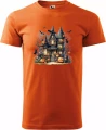 Koszulka męska t-shirt kolor pomarańczowy nadruk Nawiedzony Dwór AlleKoszulki Halloween Koszulki z nadrukiem.jpg