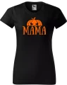 Koszulka damska halloween czarna z nadrukiem mama dynia