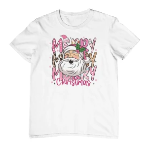 Damska Koszulka Świąteczna - PINK SANTA