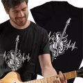 Koszulka dla gitarzysty linia życia EKG gitara