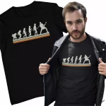 Koszulka dla gitarzysty - Gitara Ewolucja kolor