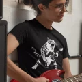 Koszulka dla gitarzysty kot grający na gitarze