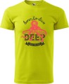 Koszulka dla nurka Born to dive deep kolor limonka