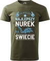 koszulka dla nurka z nadrukiem tak wygląda najlepszy nurek na świecie kolor militarny