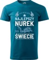 koszulka dla nurka z nadrukiem tak wygląda najlepszy nurek na świecie kolor petrol blue