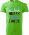koszulka dla nurka z nadrukiem tak wygląda najlepszy nurek na świecie kolor green apple