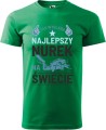 koszulka dla nurka z nadrukiem tak wygląda najlepszy nurek na świecie kolor zieleń trawy